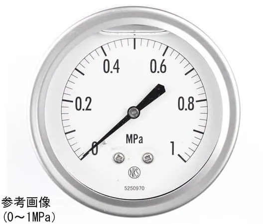 65-4322-76　Pressure Gauge with Glycerin (100Φ) 0.1 MPa　GV47-183