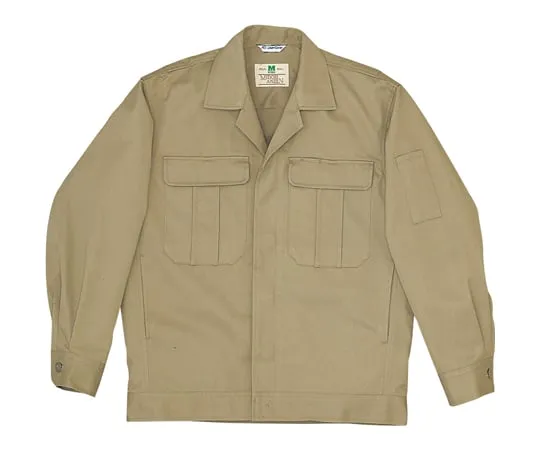 65-1237-18　Work Clothes, E/C 4 Pocket Jumper Front Button Style Beige S M5600-UE-S　M5600-UE-S