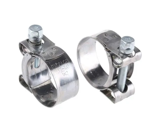 63-4749-76　RS PRO Stainless Steel, Zinc-Plated Steel (Bolt) Bolt Drive, 20mm Band Width, 37mm - 40mm Inside Diameter　265-0203