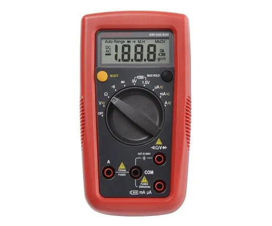 63-5109-11　［Discontinued］Amprobe AM-500 Handheld Digital Multimeter, 10A ac 600V ac 10A dc 600V dc　AM-500-EUR