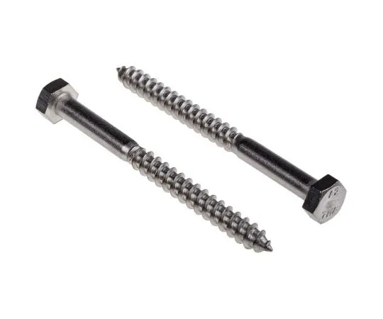 63-4691-21　Hex Stainless Steel Wood Screw, A2 304, 6mm Thread　144-3551