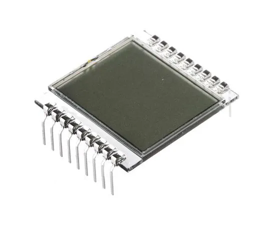 63-4731-99　RS PRO 7-Segment LCD Display, Black on Grey, 1 Row by 2 Characters, Reflective　215-6442