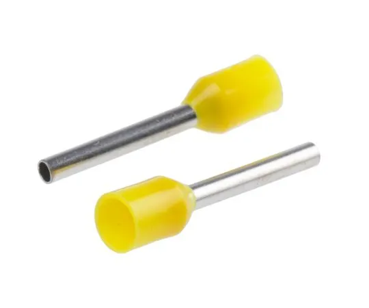 63-4759-73　RS PRO Insulated Crimp Bootlace Ferrule, 12mm Pin Length, 1.7mm Pin Diameter, 1mm² Wire Size, Yellow　311-7921