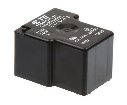 63-4713-29　TE ConnectivityT9A SPNO Non-Latching Relay PCB Mount, 24V dc Coil, 30A　T9AS1D12-24 1-1393210-8