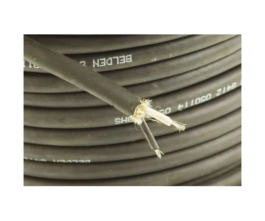 63-4727-17　Belden 30m 2 Core Screened Black Microphone Cable, 600 V, 6.65mm od , 0.52 mm² CSA　8412 010100
