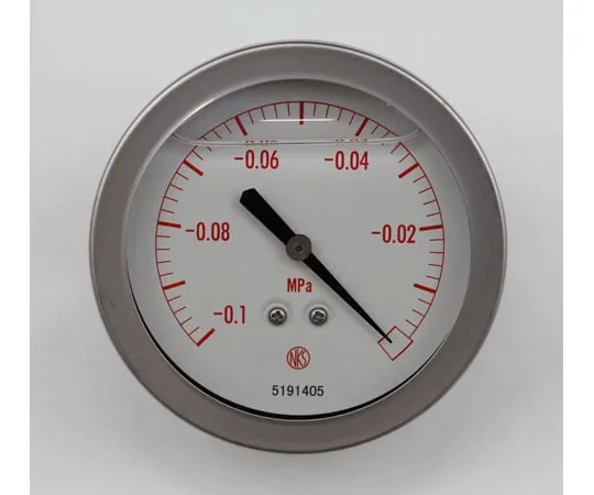 65-4326-11　Glycerine Included Pressure Gauge (75Φ) -0.1~0 MPa Vacuum Gauge (Negative Pressure Gauge)　GV56-133
