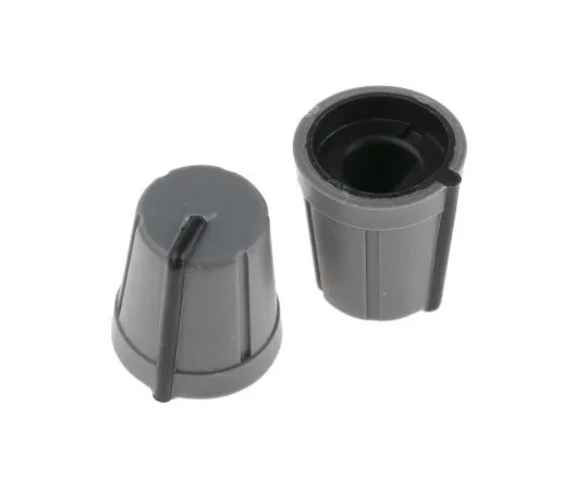 63-4805-57　RS Pro Potentiometer Knob, Push-On Type, 13mm Knob Diameter, Grey, D Shaped Shaft Type, 6mm Shaft　467-6011