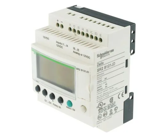 63-4815-76　Schneider Electric Zelio Logic Module, 12 V dc Relay, 8 x Input, 4 x Output With Display　SR2B121JD