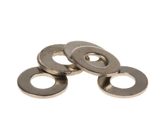 63-4816-72　Nickel Plated Brass Plain Washer, 0.5mm Thickness, M3　483-0631