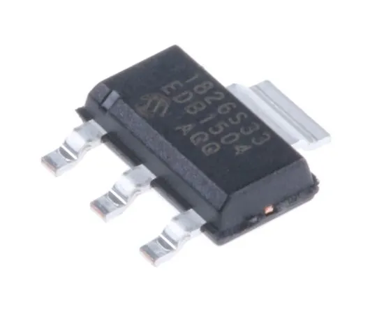 63-4934-52　Microchip MCP1826S-3302E/DB, LDO Regulator, 1A, 3.3 V, ±2% 3+Tab-Pin, SOT-223　MCP1826S-3302E/DB