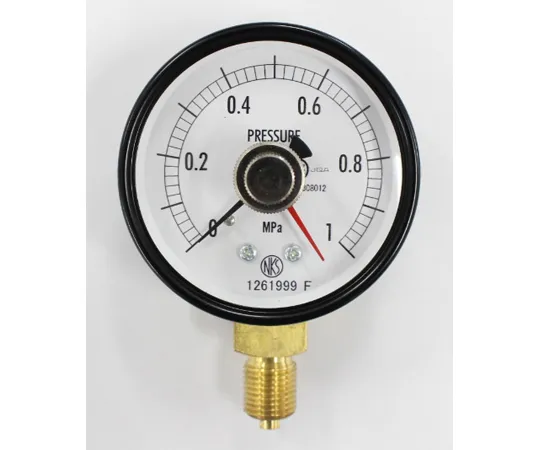 65-4268-86-20　Normal Pressure Gauge (Φ60) with Installation Needle Vertical A Frame with 1 MPa Inspection Certificate　AA10-121