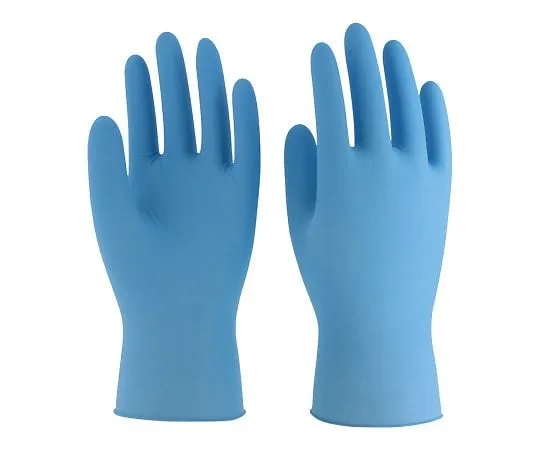 4-1437-01　Nitrile Disposable glove (model lobe) Blue SS　No.991