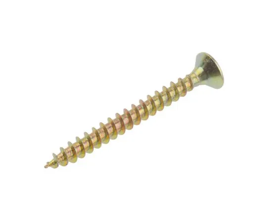 63-4748-96　Pozidriv Countersunk Steel Wood Screw Yellow Passivated, Zinc Plated, 4mm Thread, 40mm Length　263-1864