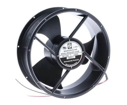 63-4894-03　RS PRO Axial Fan, 254 x 88.9mm, 850cfm, 64W, 24 V dc　619-6753