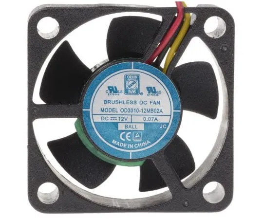63-4690-07　RS PRO Axial Fan, 30 x 30 x 10.2mm, 4cfm, 840mW, 12 V dc, IP55　144-2035