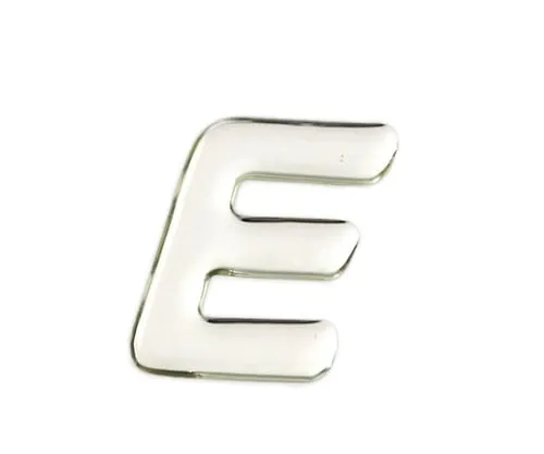 61-7427-79　Silver Metal Characters E 35mm x 1mm　SM35-E