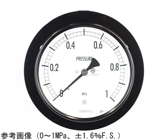 65-4280-78　Normal Pressure Gauge (Φ100) Embedded D Frame (Mounting Bracket) -0.1~0.1 MPa　AE15-141