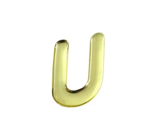 61-7427-13　Gold Metal Characters U 35mm x 1mm　GM35-U