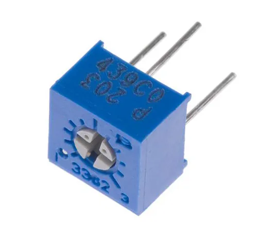 63-4851-37　20kΩ Through Hole Trimmer Potentiometer 0.5W Top Adjust Bourns 3362 Series　3362P-1-203LF