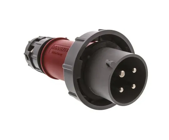 63-4740-60　Mennekes PowerTOP Series, IP67 Red Cable Mount 3P+E Industrial Power Plug, Rated At 32A, 415 V　3841