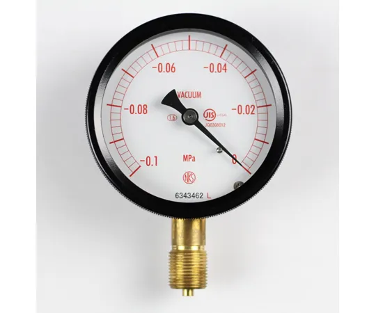 65-4294-37-20　Sealed Pressure Gauge (75Φ) Vacuum Gauge (Negative Pressure Gauge) Vertical A Frame - With 0.1~0 MPa with Inspection Certificate　BC10-131