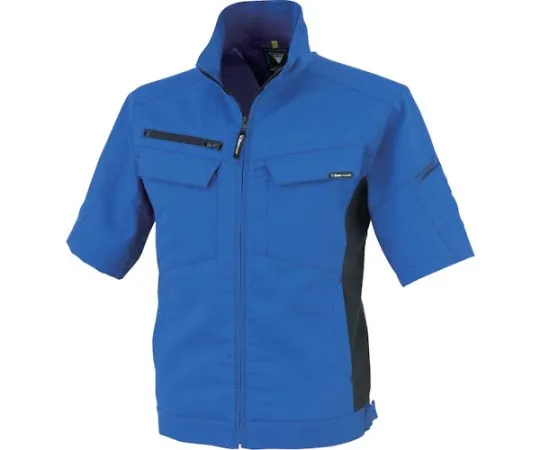 65-8351-20　Cotton Lined Stretch Short Sleeve Blouson Royal Blue 3L　1511-46-3L