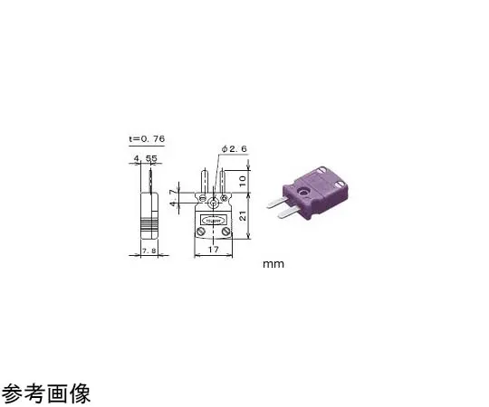65-3532-31　Thermocouple Connector ANP Plug Thermocouple Type: K Type Shape: M Material: Nylon　ANP-K-M-L