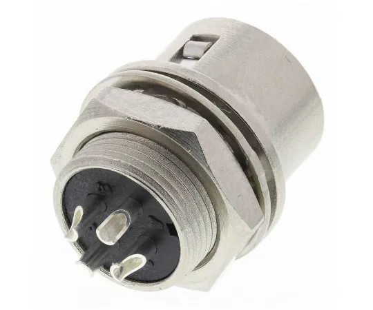 63-4861-51　Hirose HR10 Series, 4 Pole Panel Mount, with Male Contacts　HR10A-7R-4P(73)
