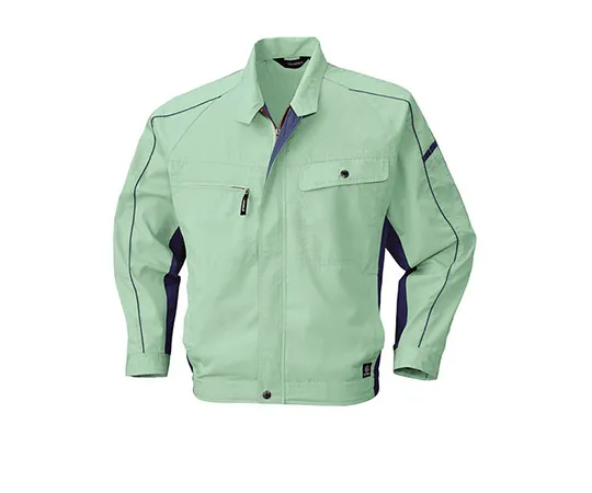 63-1801-12　Long Sleeve Jacket Earth Green x Blue Gray　6657-23-M