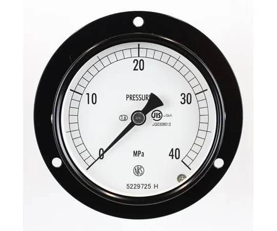65-4276-01　Normal Pressure Gauge (Φ75) Embedded D Frame (Mounting Hole) 40 MPa　AC15-283
