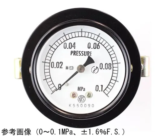 65-4271-03　Normal Pressure Gauge (Φ60) Embedded D Frame (Mounting Bracket) for Steam 0.1 MPa　AA15-121