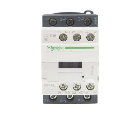 63-4782-82　Schneider Electric 3 Pole Contactor, 18 A, 24 V dc Coil, TeSys D, 3NO, 7.5 kW　LC1D18BD