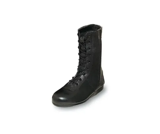 64-6539-08　Firefighting Work Lace-Up Boots with Zipper Black 23.5 cm　CH5801