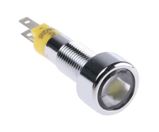 63-4774-98　Signal Construct Yellow Indicator, Tab Termination, 24 → 28 V, 8mm Mounting Hole Size　SMLD08114