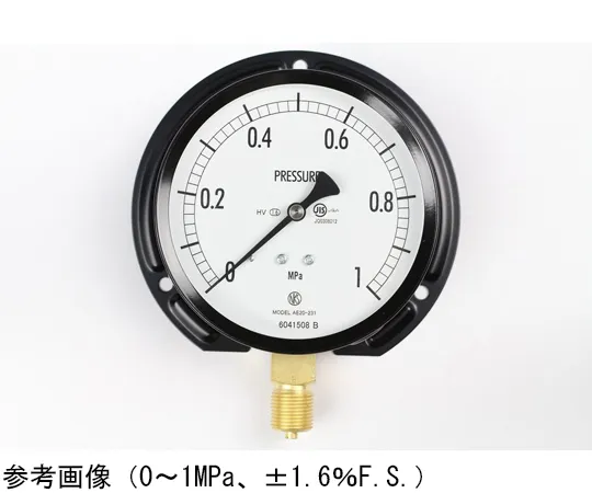 65-4287-44-20　Normal Pressure Gauge (Φ100) Vertical B Frame for Heat and Vibration Resistance with 0.6 MPa Inspection Certificate　AE20-231