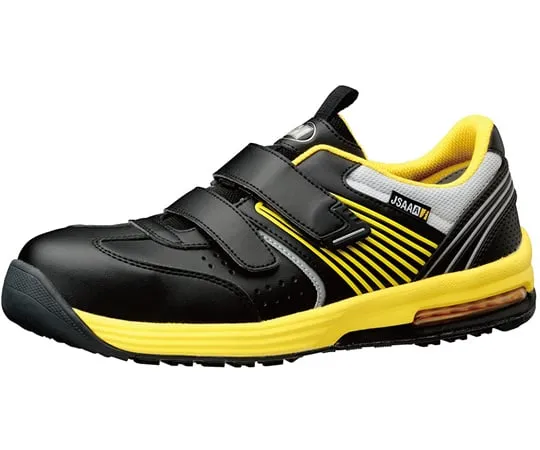 67-6618-71　JSAA Class A Certified Sneakers with Toe Box Air HG ISA-805 Electrostatic Yellow 22.0 cm　ISA-805S-Y-22.0