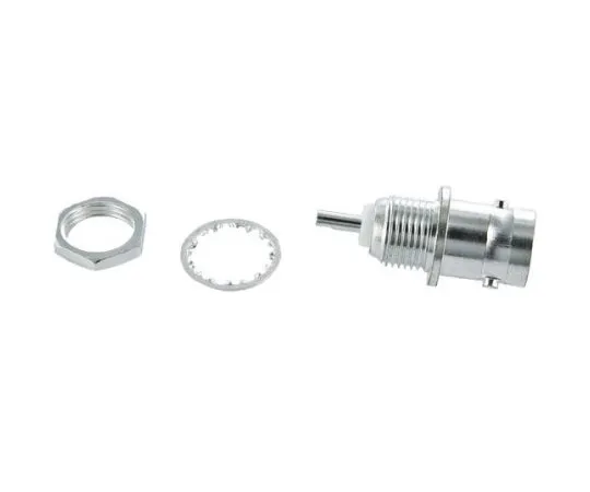 63-4782-36　TE Connectivity Greenpar Series Straight 50Ω Panel Mount Bulkhead Fitting BNC Connector, jack, Silver, Solder　1-1337451-0