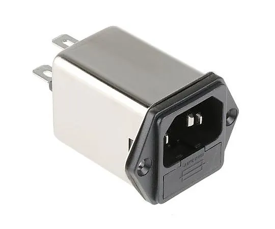 63-4719-47　Male C14 IEC Filter Panel Mount 5 x 20mm,Faston,Rated At 4A,250 V ac Operating Frequency 0 → 400Hz　FN9260-4-06