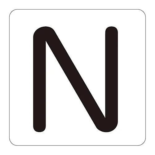 61-3414-84　［Discontinued］Alphabet Display Sticker HA-N (5P) Large　172514
