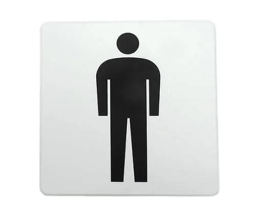 61-7419-45　100 x 100mm White Man Mark Black　SAB1015-1