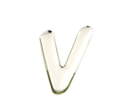 61-7427-96　Silver Metal Characters V 35mm x 1mm　SM35-V