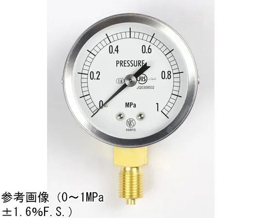 65-4319-44　General-Purpose Pressure Gauge (60Φ) Vertical A-Frame 0.16 MPa　GS50-121