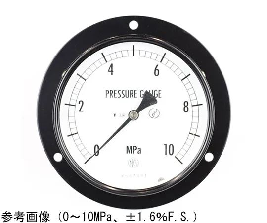 65-4282-48　Normal Pressure Gauge (Φ100) Embedded D Frame (Mounting Hole) for Vibration Resistance 1.5 MPa　AE15-241