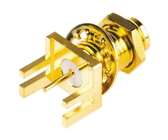 63-4858-28　RS Pro Straight 50Ω Edge Mount Bulkhead Fitting SMA End Launcher Connector, Solder Termination　526-5779