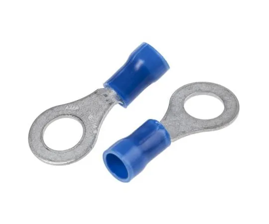 63-4656-24　Insulated Round Crimp Terminal Stud Diameter M6 Blue Plastic Grip 16 AWG to 14 AWG　34162