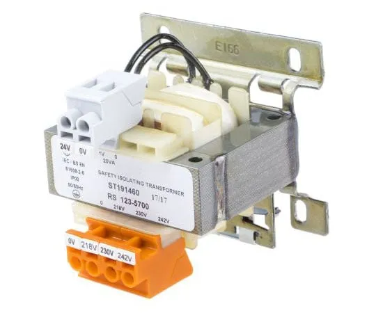 63-4670-69　RS PRO 20VA Isolation Transformer, 218 V ac, 230 V ac, 242 V ac Primary, 24V ac Secondary　123-5700