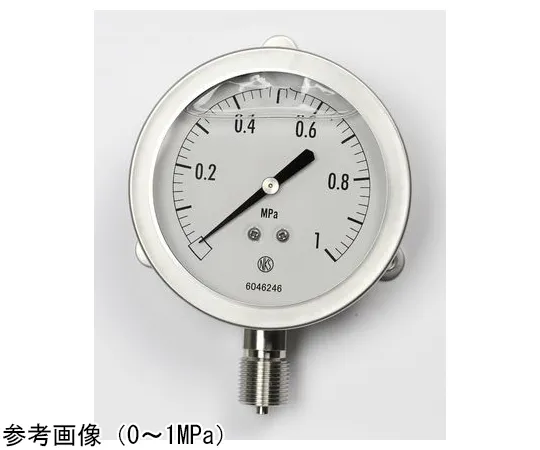 65-4324-70　Pressure Gauge with Glycerin (75Φ) 0.1 MPa　GV51-233