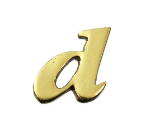 61-7430-80　Brass Gold Characters Small Characters D　QS20-D