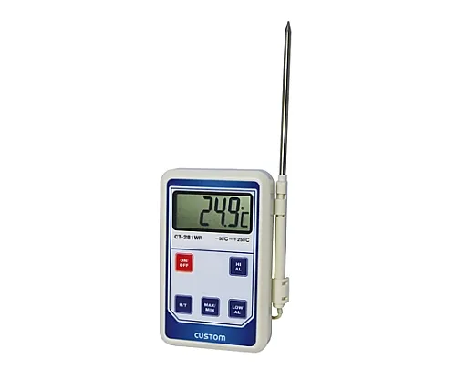 61-0003-28-20　［Discontinued］Drip-Proof Digital Thermometer φ4.5 x 103 mm with Calibration Certificate　CT-281WR