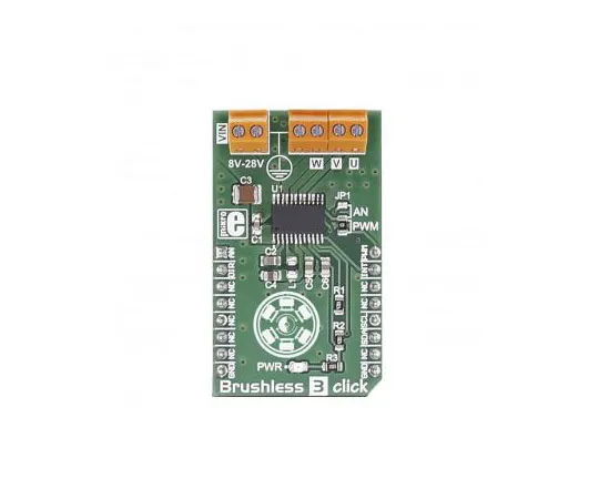 63-4704-84　MikroElektronika Brushless 3 Click I2C Development Board MIKROE-2766　MIKROE-2766